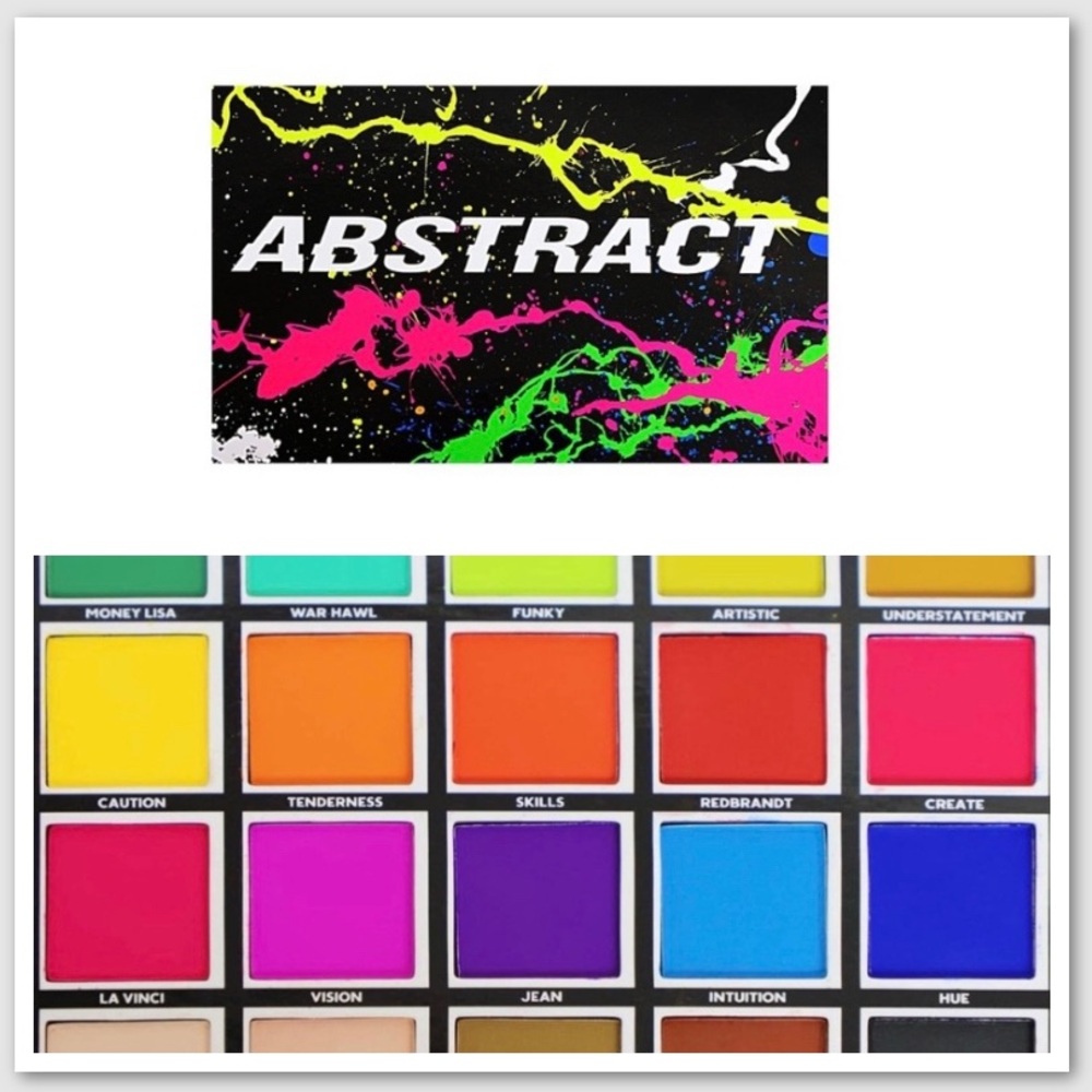 🆕 City Color Abstract Bright Neon 80s Eyeshadow Palette 20 Shades Multi-Color